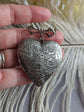 Floral Heart Locket Brooch | Vintage Bridal Bouquet Memory Pin