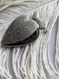 Floral Heart Locket Brooch | Vintage Bridal Bouquet Memory Pin
