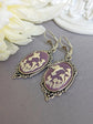 Blue Hummingbird Cameo Earrings: Vintage Style Romantic Jewelry