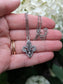Pewter Fleur De Lis Necklace: French Themed Mardi Gras Jewelry