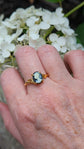 Gold Vermeil Cameo Ring, Adjustable Size, Victorian Jewelry Gift for Her