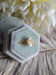 Yellow Rose Limoges Cameo Ring, Gold Vermeil Sterling Silver, Adjustable