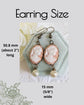 Peach Cameo Pearl Earrings: Victorian Style Brass Dangle Earrings