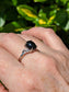 Onyx Sterling Silver Ring, Adjustable Black Gothic Jewelry