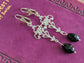 Handmade Gothic Black Bead Earrings | Victorian & Regency Inspired