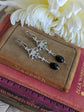 Handmade Gothic Black Bead Earrings | Victorian & Regency Inspired