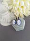 Blue Cameo Earrings in Black Lever backs, Gothic Victorian Jewelry