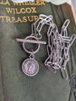Vintage Coin Choker with Silver Toggle Paperclip Chain Necklace