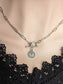 Vintage Coin Choker with Silver Toggle Paperclip Chain Necklace