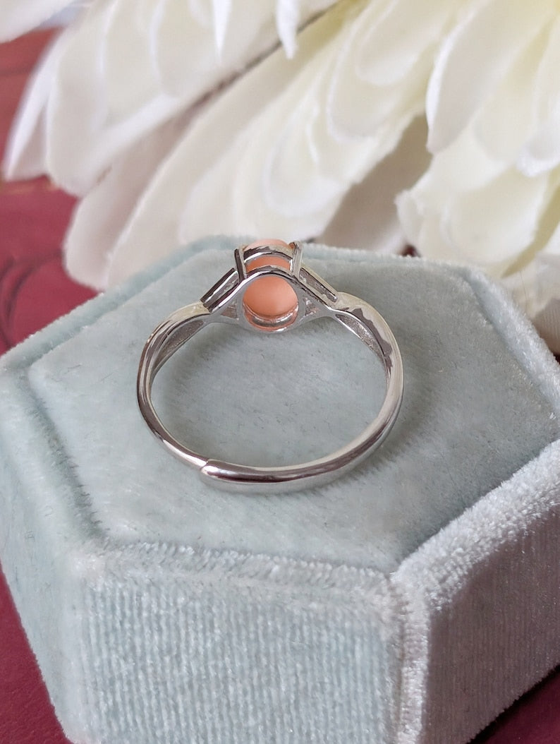Sterling Silver Cameo Ring, Victorian Jewelry, Adjustable Size