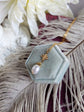 Gold Pearl Necklace | Art Deco 14K Plated Pendant, Handmade Jewelry