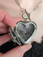 Heart Locket Toggle Necklace | Silver Floral Choker, Handmade Jewelry
