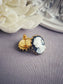 Large Lady Cameo Stud Earrings, Vintage Style Victorian Jewelry