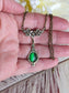 Emerald Green Pendant Necklace | Vintage Victorian Handmade Jewelry