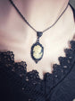 Gothic Goddess Cameo Necklace: Black Enamel Victorian Pendant