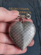 Silver Bee Heart Locket Brooch: Art Deco Bridal Bouquet Charm