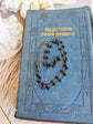 Black Faceted Glass Bead Choker | Gothic Rosary Chain Necklace