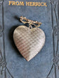 Silver Bee Heart Locket Brooch: Art Deco Bridal Bouquet Charm