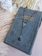 Black Beaded Y Necklace: Gothic Rosary Choker, Vintage Style