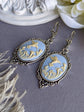 Collier Camée Colibri : Pendentif Gothique en Argent Antique