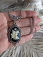 Fairy Cameo Necklace, Antiqued Silver Woodland Fae Jewelry Gift