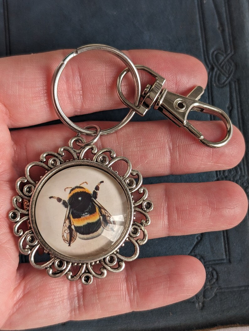 Bumble Bee Keychain | Nature-Inspired Bag Charm for Garden Lovers