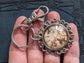 Porte-clés Horloge Vintage Chic Minable Fait Main | Cadeau Personnalisé pour Elle