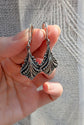 Art Deco Silver Earrings – Antiqued Vintage Style Dangle Jewelry