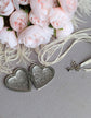 Vintage Silver Floral Heart Locket Choker Necklace