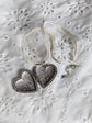 Vintage Silver Floral Heart Locket Choker Necklace