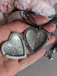 Floral Engraved Heart Locket Choker, Silver Plated Ribbon Necklace