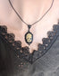 Black Skull Cameo Necklace: Gothic Skeleton Pendant