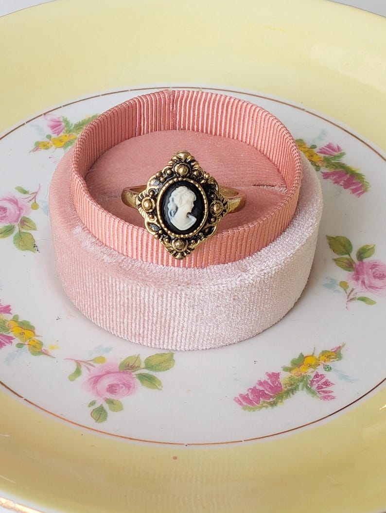Carnelian Cameo Ring, Victorian Antique Replica Adjustable