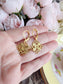 Golden Brass Floral Filigree Earrings: Vintage Inspired Jewelry