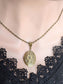 Floral Embossed Oval Locket Necklace: Vintage Style Keepsake Jewelry