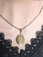 Embossed Floral Silver Locket Necklace | Vintage Photo Pendant Gift