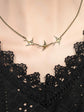 Collier Hirondelle en Bronze | Pendentif à Trois Oiseaux, Bijoux Inspirés de la Nature