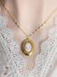 Oval Cameo Locket Necklace: Golden Vintage Style Keepsake