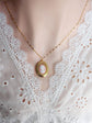 Oval Cameo Locket Necklace: Golden Vintage Style Keepsake