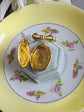 Gold Floral Locket Brooch: Vintage Style Wedding Bouquet Charm