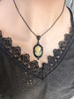 Gothic Victorian Black and Ivory Goddess Cameo Necklace