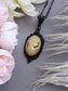 Gothic Sepia Cameo Necklace: Victorian Steampunk Jewelry