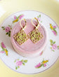Golden Brass Floral Filigree Earrings: Vintage Inspired Jewelry