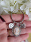 Handmade Victorian Cameo Keychain | Personalized Initial Keyring Gift