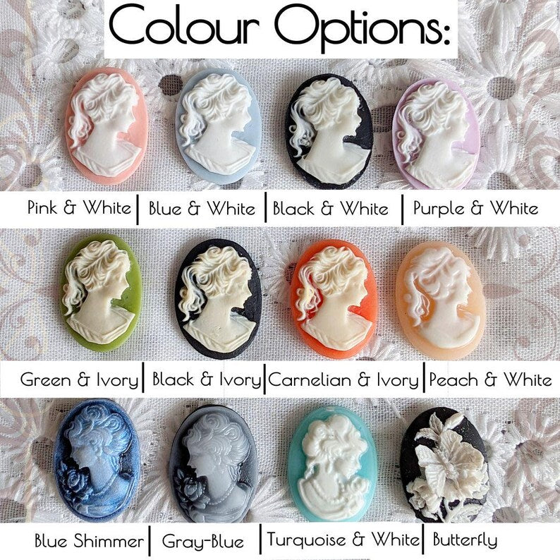 Pink Cameo Pearl Necklace, 14K Gold Plated Vintage Style Jewelry