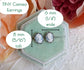 Handmade Green Cameo Stud Earrings | Sterling Silver Vintage Jewelry
