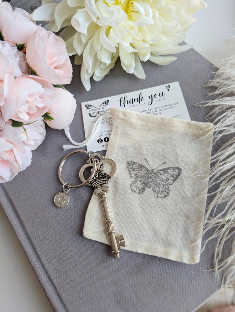 Dragonfly Keychain | Personalized Initial Charm | Handmade Gift