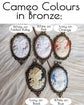 Goddess Cameo Statement Earrings: Silver Finish, Victorian Style