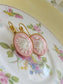 Pink Rose Cameo Leverback Earrings: Victorian Style Floral Jewelry