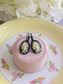 Ivory Flower Cameo Earrings: Black Vintage Gothic Style, Lever Back